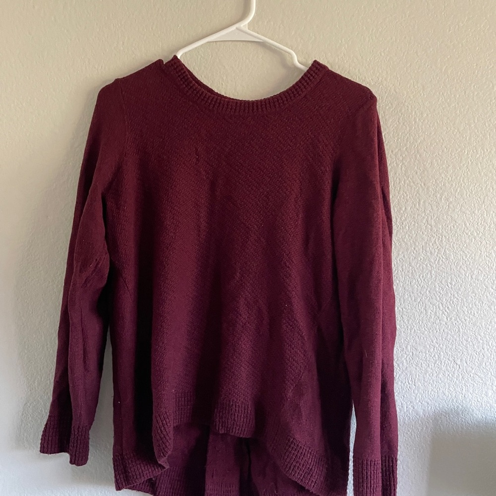 Madewell Rich Burgundy Crew Neck Sweater